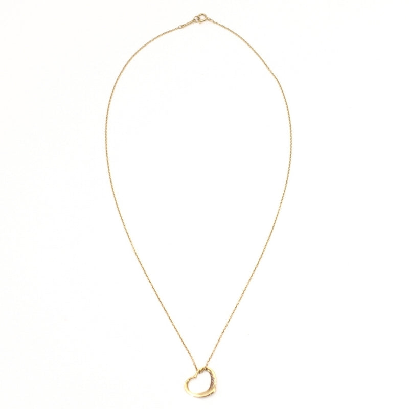 Tiffany & Co. Necklace Open Heart K18 Diamond 750 2.7g