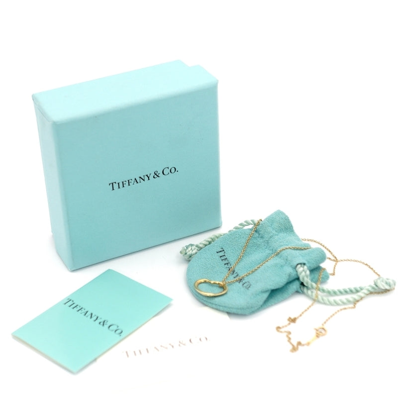 Tiffany & Co. Necklace Open Heart K18 Diamond 750 2.7g