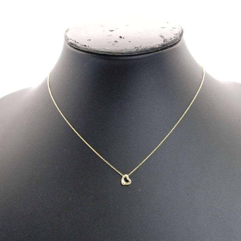 Tiffany & Co. Necklace Mini Open Heart K18 750 Approx. 1.6g Gold