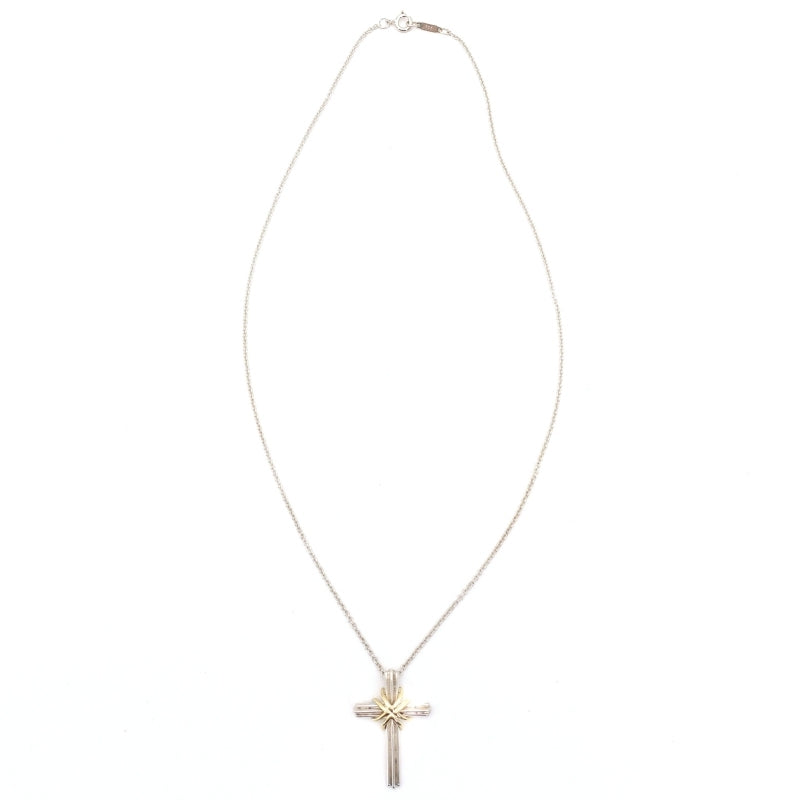 Tiffany & Co. Cloth Necklace K18 Silver 925 Approximately 8g