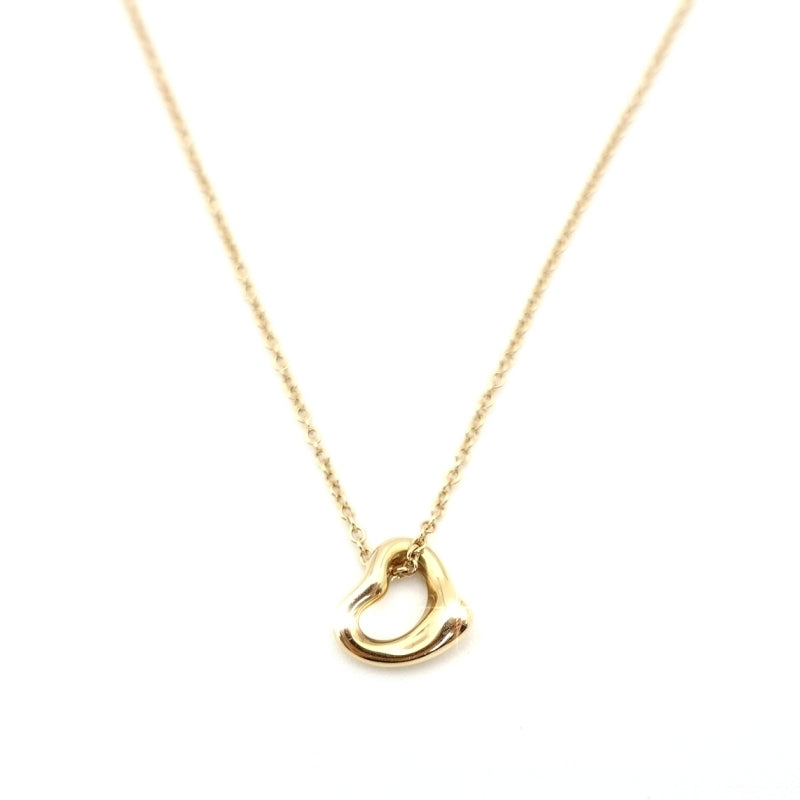 Tiffany & Co. Necklace Mini Open Heart K18 Au750 Approx. 1.6g Gold