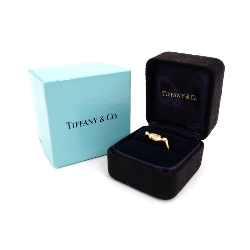 Tiffany & Co. Ring Beans Elsa Peretti K18 Yellow Gold Diamond About 4g No.52 12