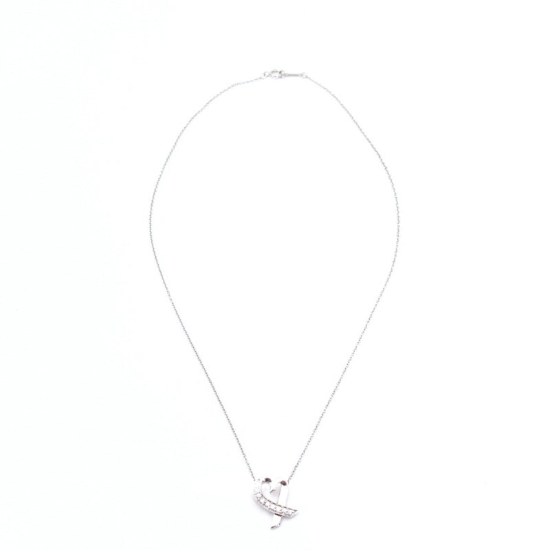 Tiffany & Co. Necklace Loving Heart Diamond K18 750 (WG) Approx. 3.2g