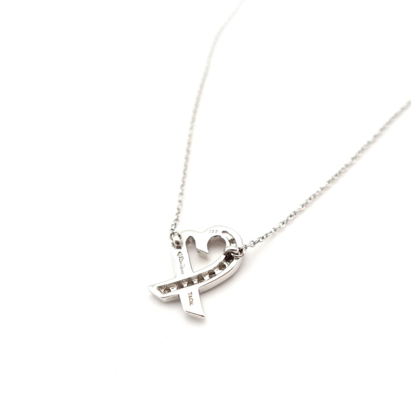 Tiffany & Co. Necklace Loving Heart Diamond K18 750 (WG) Approx. 3.2g