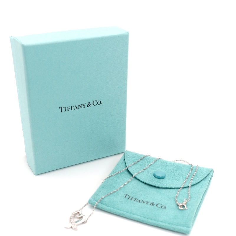 Tiffany & Co. Necklace Loving Heart Diamond K18 750 (WG) Approx. 3.2g