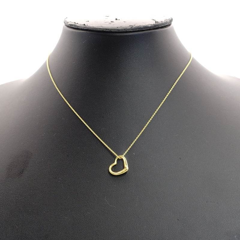 Tiffany & Co. Necklace Open Heart K18 Approx. 3 g Gold