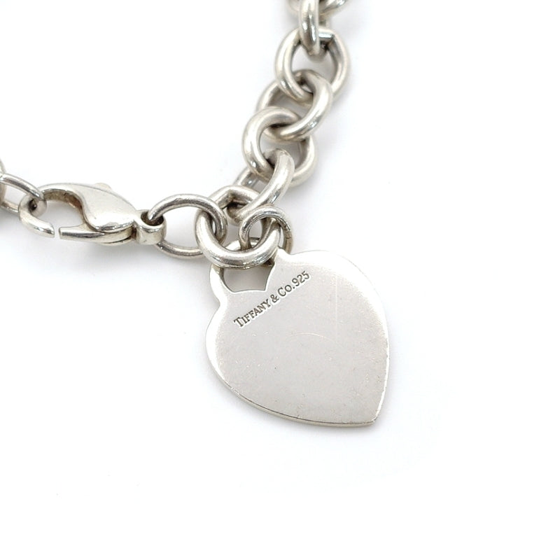 Tiffany & Co. Return Tiffany Heart Plate Chain bracelet SV925 Silver