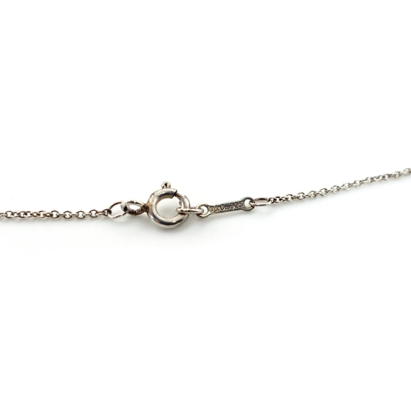 Tiffany & Co. Love Heart Necklace 1P Sapphire Silver 925 Approximately 3g