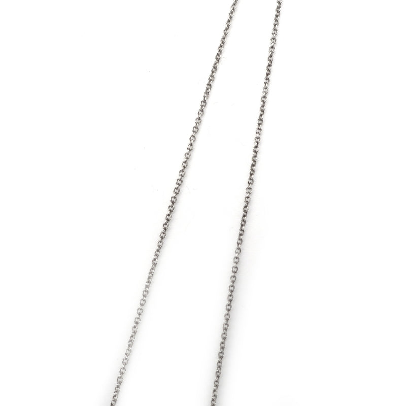 Tiffany & Co. Open Heart Necklace 1P Pink Sapphire Silver 925 Approximately 3g