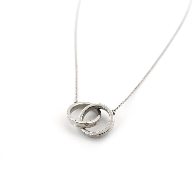 Tiffany&Co. Inter Locking Necklace Silver 925 Approximately 4g