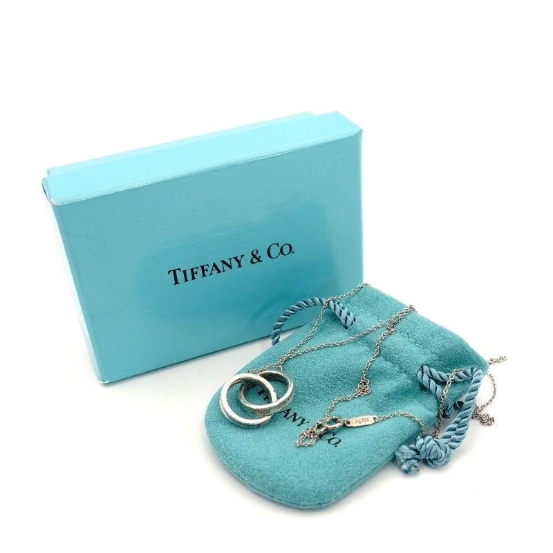 Tiffany & Co. Interlocking Necklace Sterling Silver 925 Approx. 4g 7-2-214