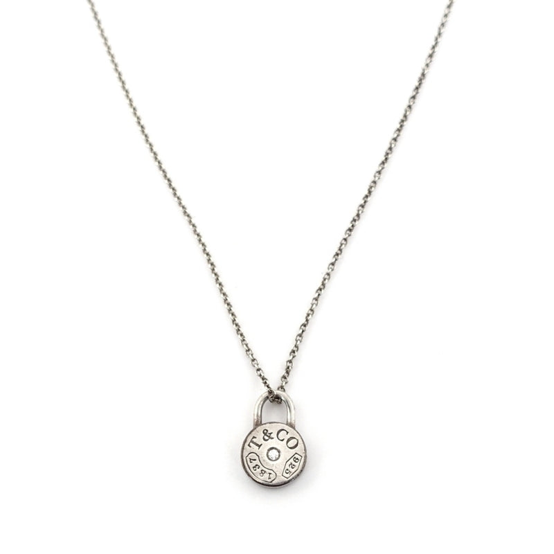 Tiffany & Co. 1837 Necklace Silver 925 Silver 1P Diamond Approximately 3g