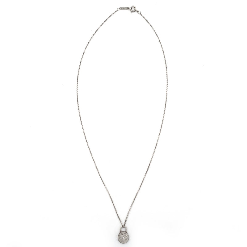 Tiffany & Co. 1837 Necklace Silver 925 Silver 1P Diamond Approximately 3g