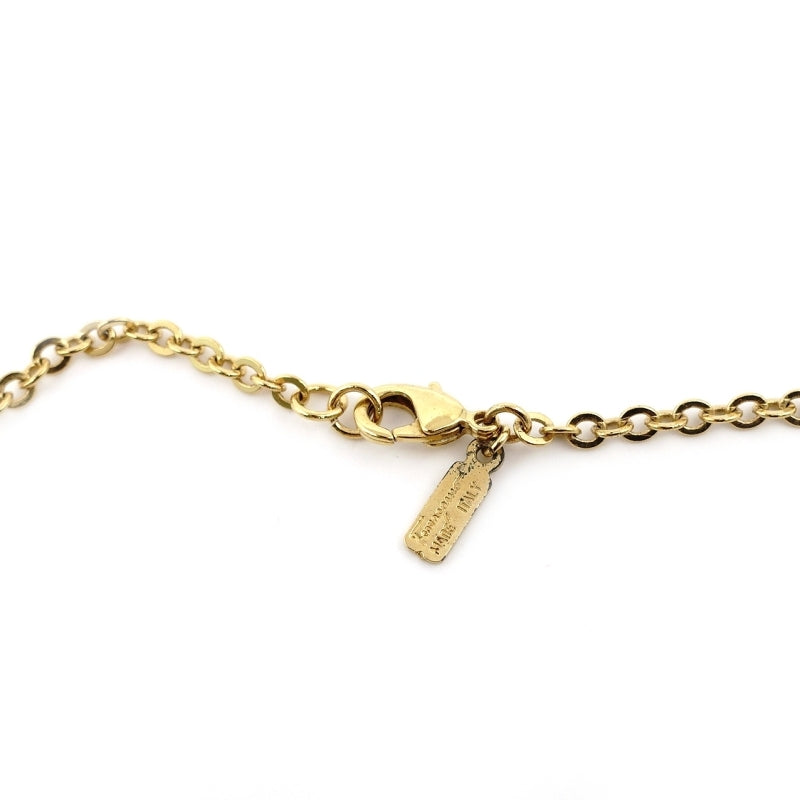 Salvatore Ferragamo Gancini Necklace Gold Logo