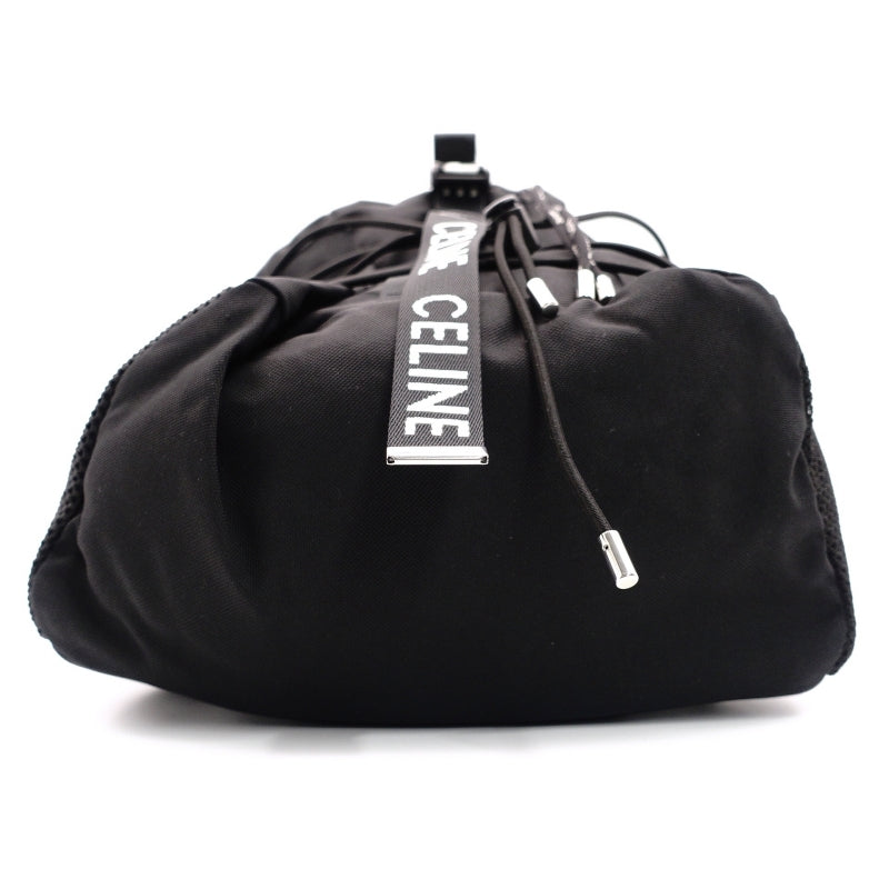 CELINE Backpack Nylon Black Rucksack Trekking Logo Men