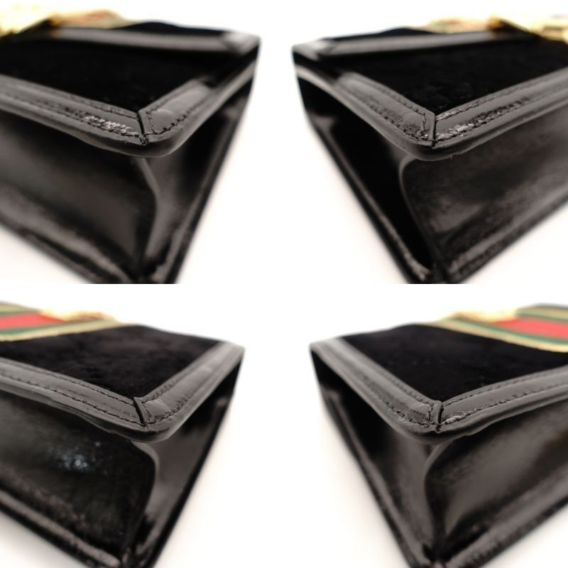 GUCCI Sylvie Shoulder Bag Velvet Leather