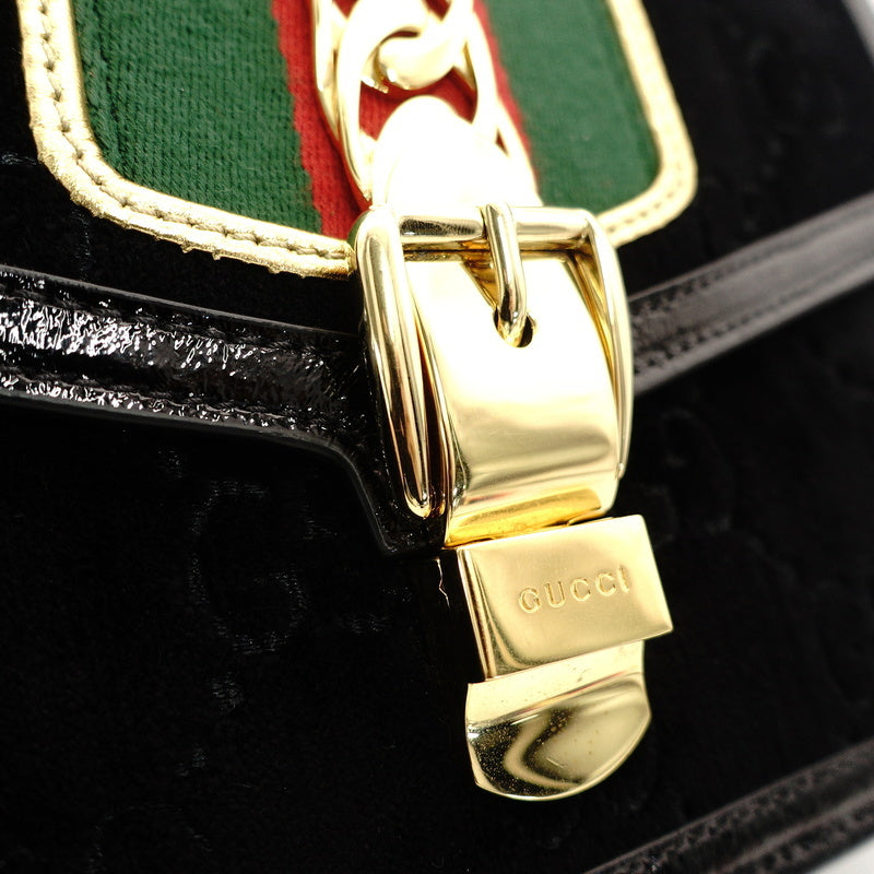 GUCCI Sylvie Shoulder Bag Velvet Leather