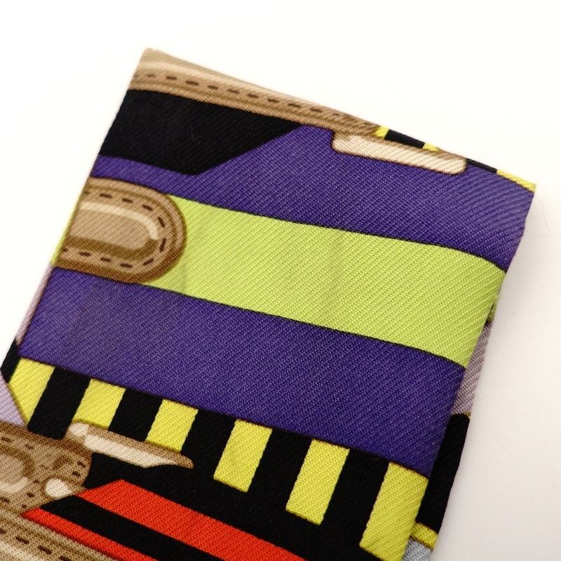 HERMES Twilly Silk Scarf 100% Silk Multicolor 7-6-802