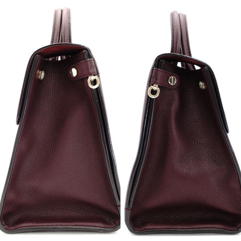 DIOR Eva Handbag Leather Purple 2-Way