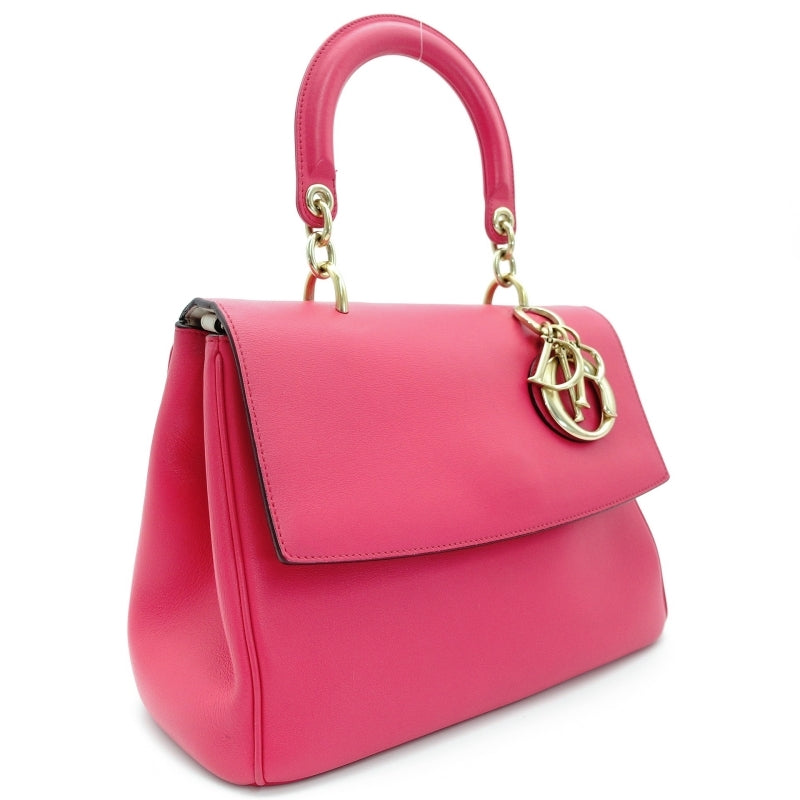 Christian Dior Diorissimo 2-way Style Bag Pink Gold Metal Fittings
