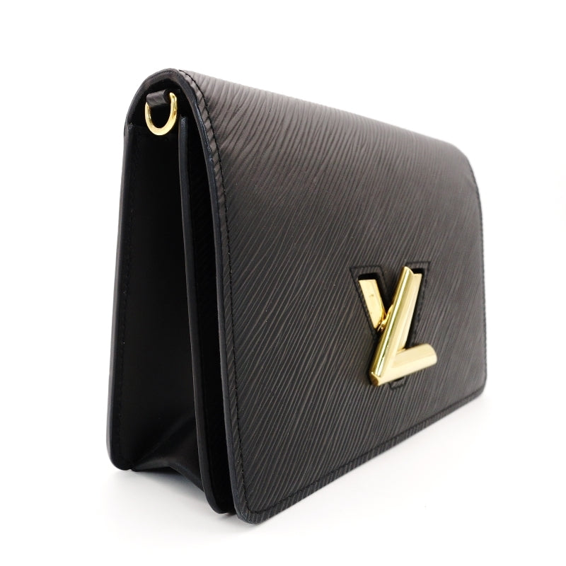 LOUIS VUITTON Epi Pochette Twist Chain Shoulder Bag Black M68750