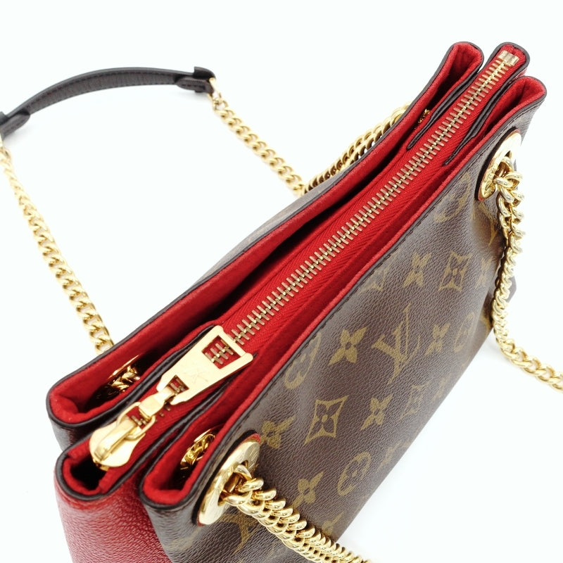 LOUIS VUITTON Monogram Sulene BB Brown × Red M43776