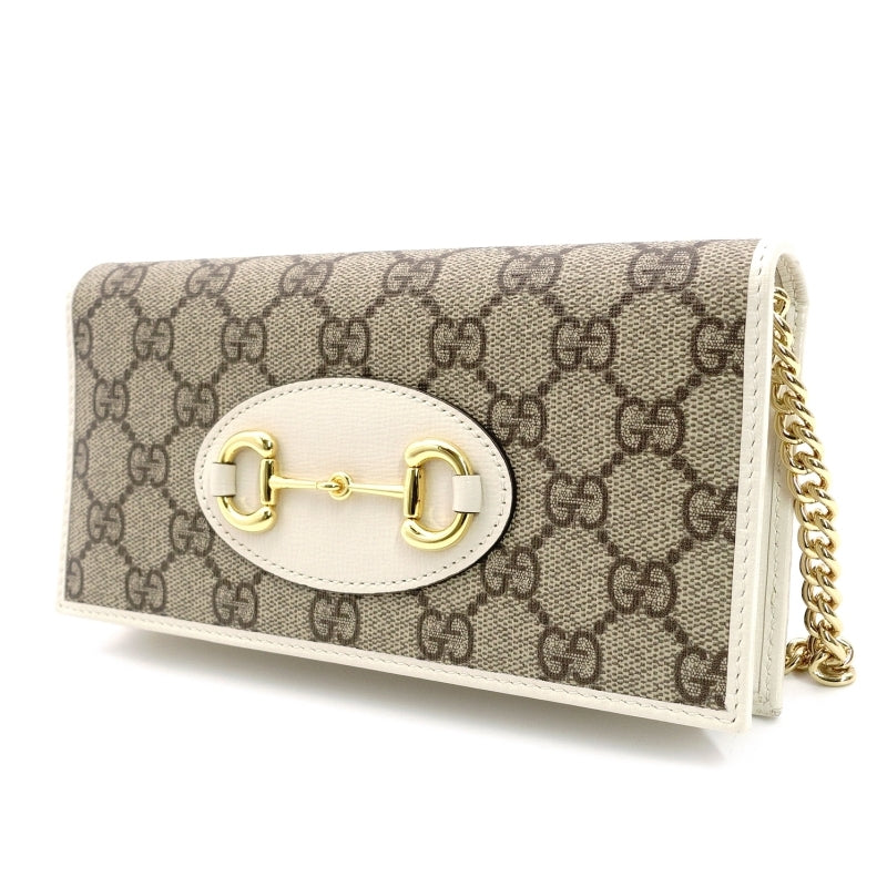GUCCI グッチ ホースビット ショルダーバッグ レザー/PVC ベージュ【中古】 レディース