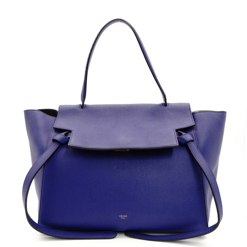 Celine Belt Bag Handbag Blue Leather Women's