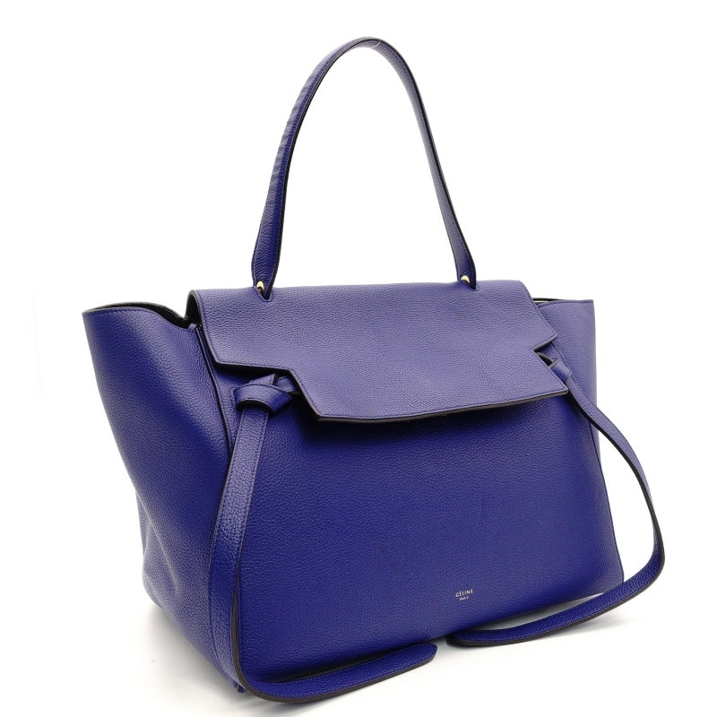 Celine Belt Bag Handbag Blue Leather Women's