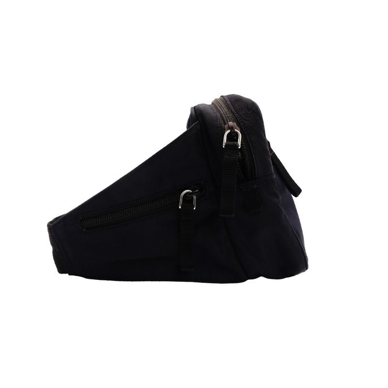 PRADA Waist Bag Navy Triangle Logo Nylon Body Bag Men's