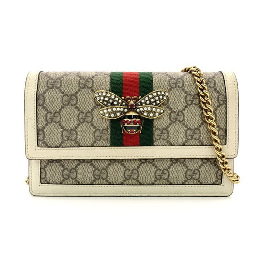 GUCCI Queen Margaret Shoulder Bag GG Canvas