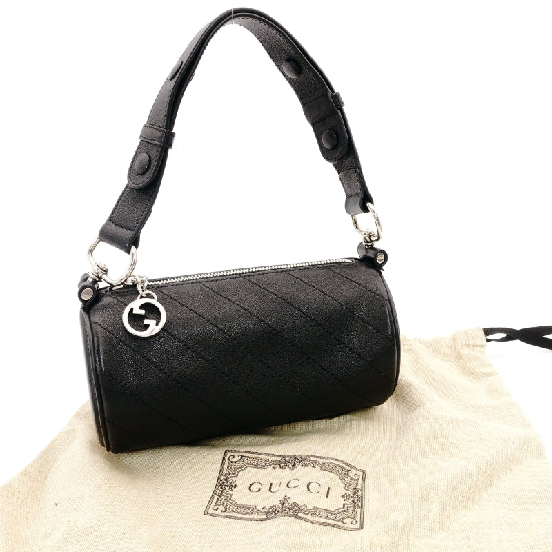 GUCCI Blondie Mini Shoulder Bag, Black Leather
