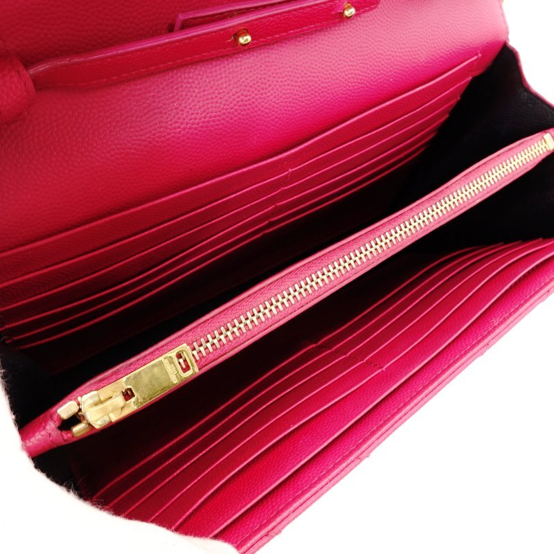 Saint Laurent YSL Chain Shoulder Bag Pink Leather Logo