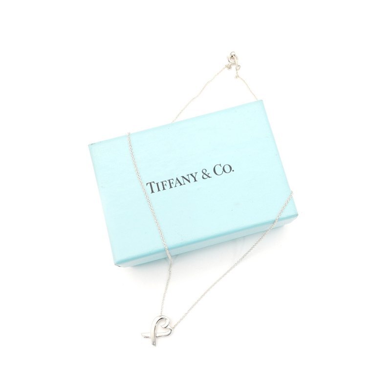 Tiffany & Co. Loving Heart Necklace Sterling Silver 925 Necklace Approx. 2g 6-3-755