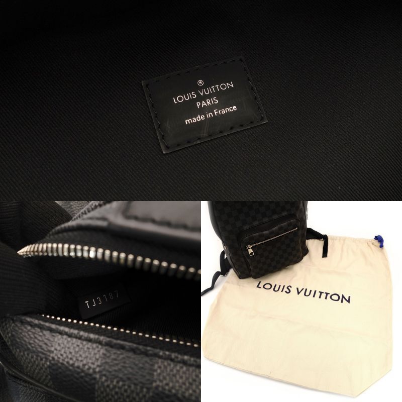 LOUIS VUITTON Damier Graphite Josh N41473 Backpack Men's Rucksack 7-8-165