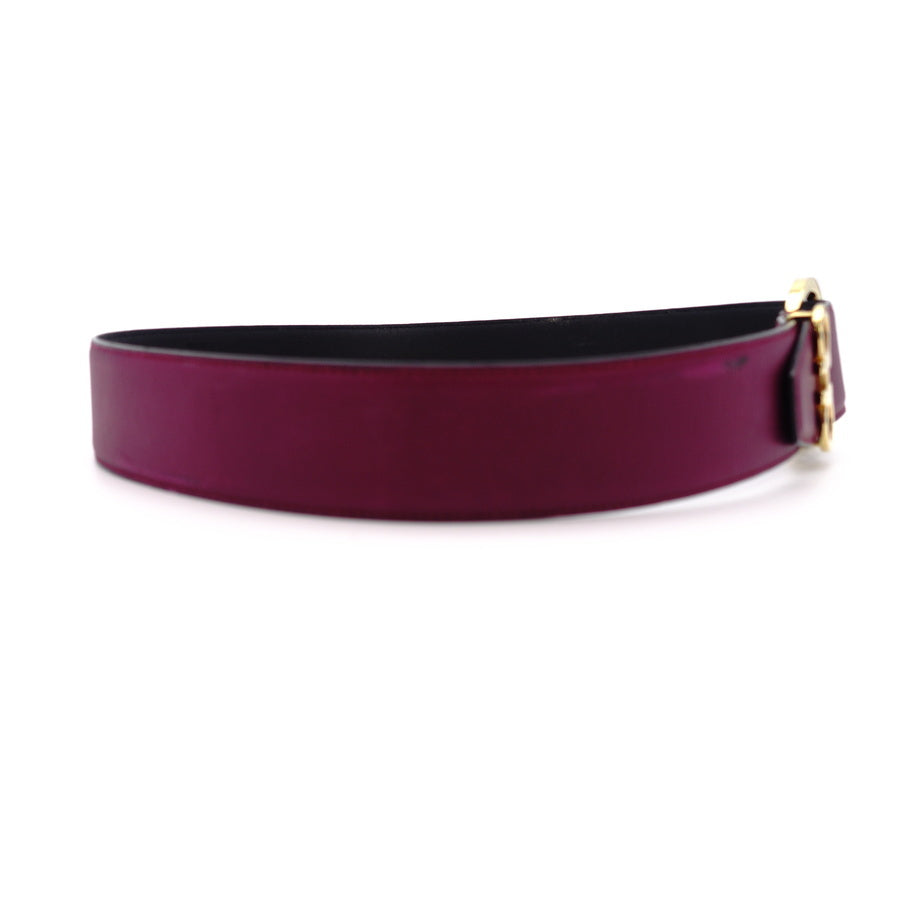 Salvatore Ferragamo Gancini Belt Purple Size 70CM