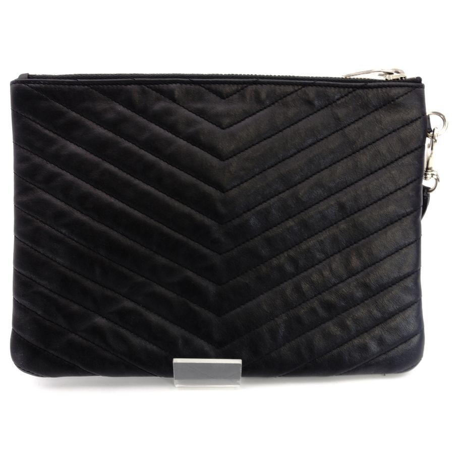 YVES SAINT LAURENT Clutch Bag Black Leather