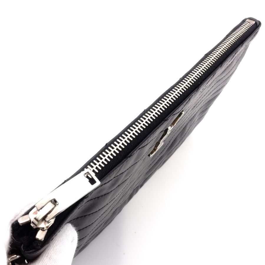 YVES SAINT LAURENT Clutch Bag Black Leather