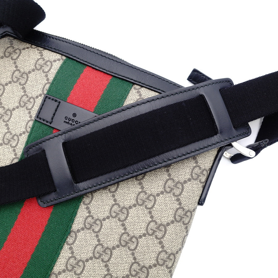 GUCCI Sherry Line Shoulder GG Supreme Beige PVC