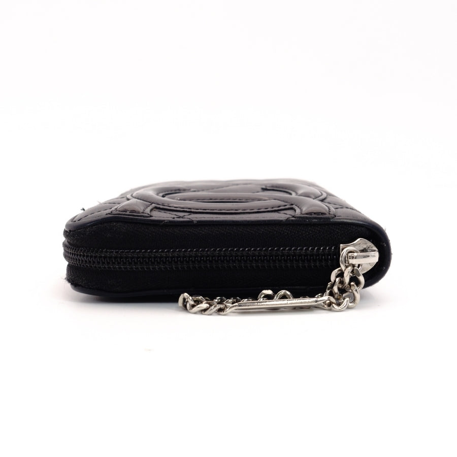 CHANEL Long Wallet Cambonline 20, black lambskin, black