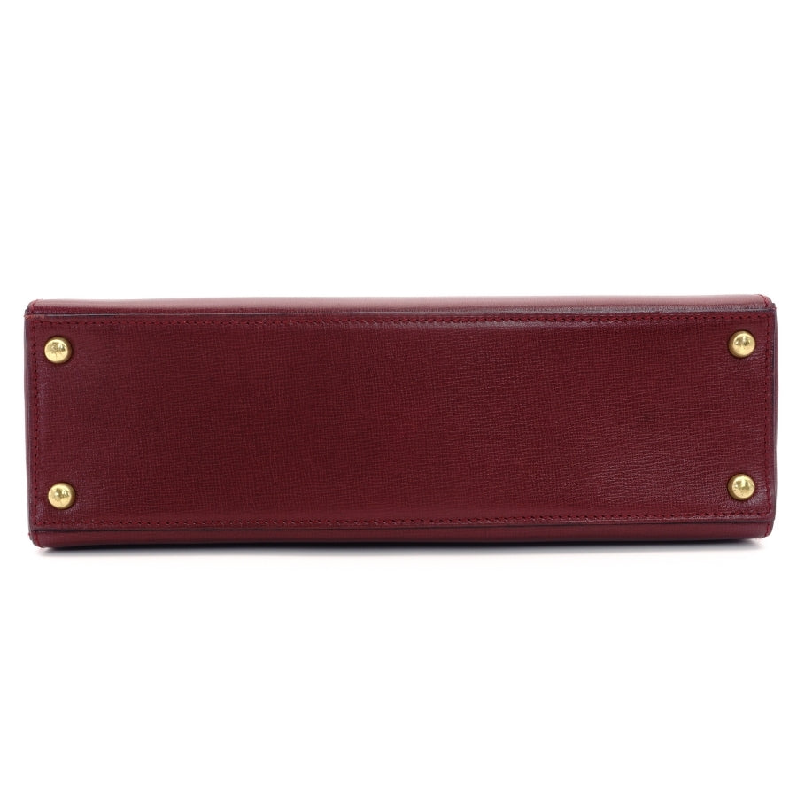 Cartier Mustline handbag leather Bordeaux vintage gold hardware