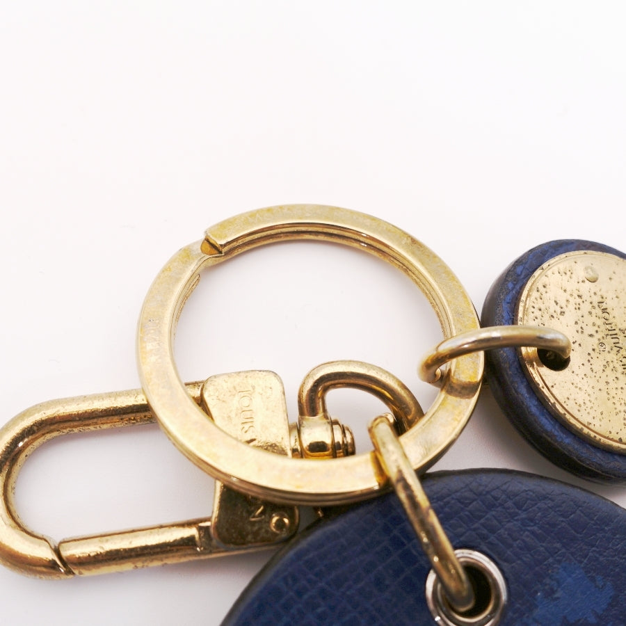 LOUIS VUITTON Porte Clet LV circle blue key ring