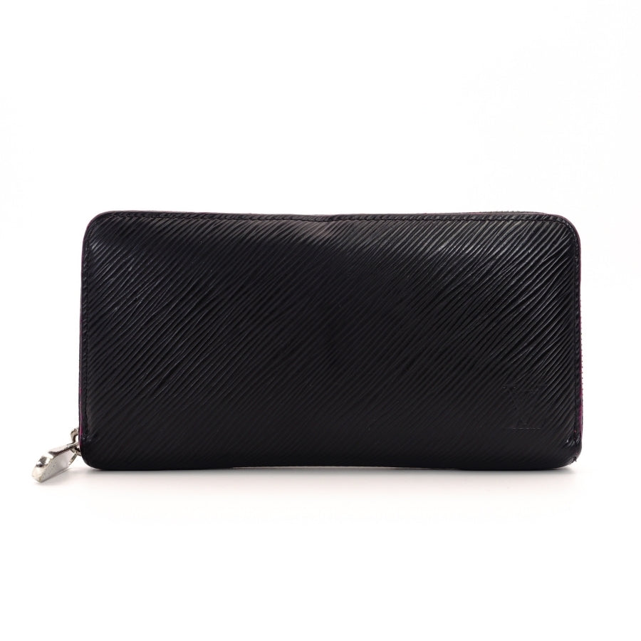 LOUIS VUITTON Epi Zippy Wallet Leather Black