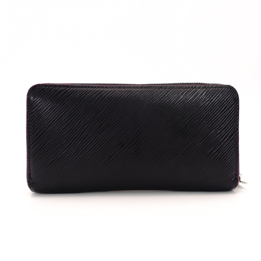 LOUIS VUITTON Epi Zippy Wallet Leather Black