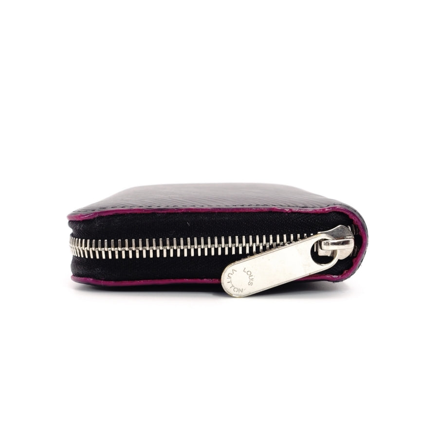 LOUIS VUITTON Epi Zippy Wallet Leather Black