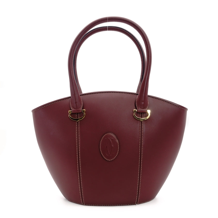 Cartier Musteline Leather Bordeaux Vintage Gold Hardware