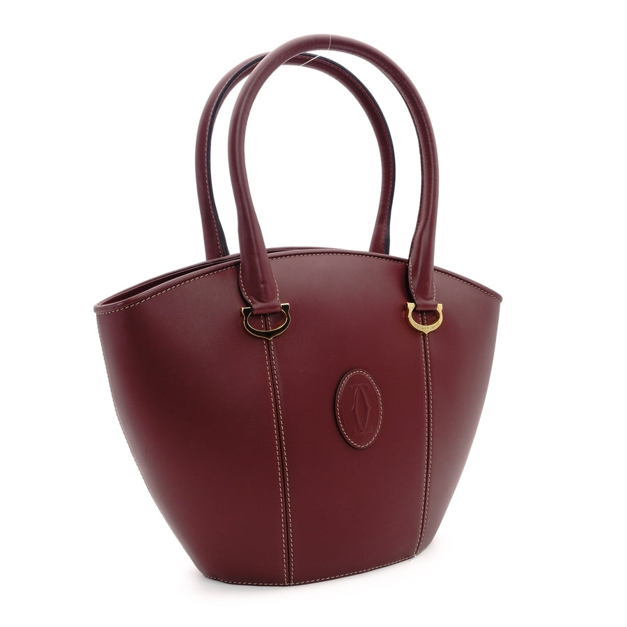 Cartier Musteline Leather Bordeaux Vintage Gold Hardware