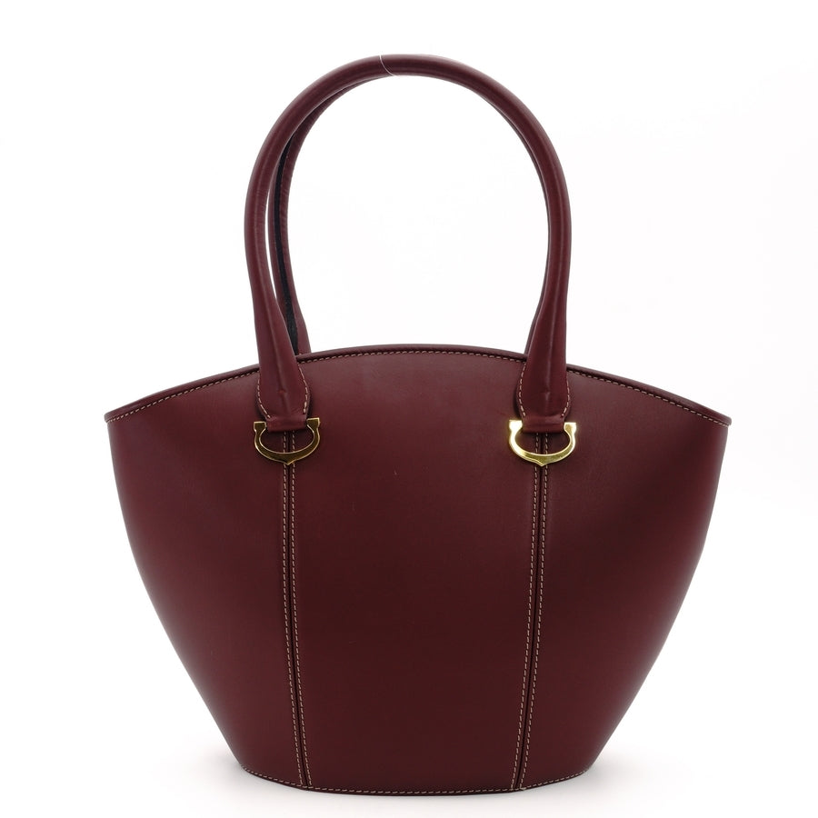 Cartier Musteline Leather Bordeaux Vintage Gold Hardware