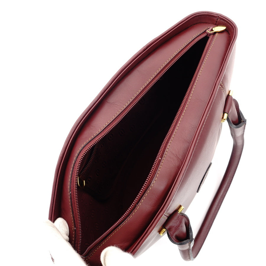 Cartier Musteline Leather Bordeaux Vintage Gold Hardware