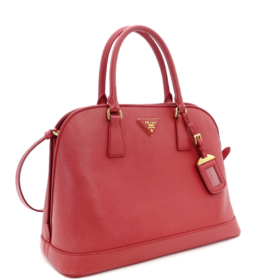 PRADA Handbag Pink Leather Triangular Logo 2-way Shoulder Bag